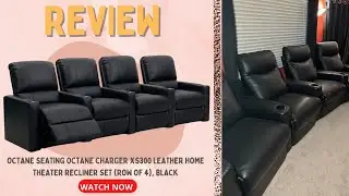 Octane Seating Octane Charger XS300 Leather Home Theater Recliner Set (Row of 4), Black Review