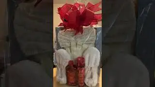Robe with headband, slippers, Spa products, and Exfoliating glove.  #trending  #basketmaker  #shorts