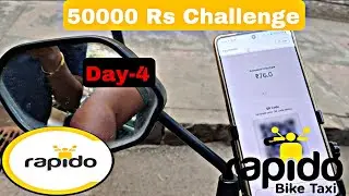 Rapido Bike Taxi 40,000₹ Earnings Challenge ll 1460₹ Per Day Rapido bike taxi earnings ll Day - 4