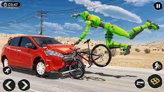 Ragdoll BMX Bone Fall Crash Gameplay | Enjoy Ragdoll's Bone Fall Adventure