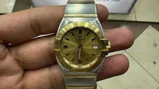 Omega constellation double eagal steel and gold at Shah jee Rolex dealer since 1988 03002286651 