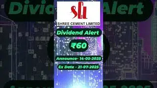 Shree Cement dividend alert ⚠️ ₹60 per share #shreecement #sharemarketnews #dividendpayout #share