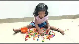 #LittleHandsOnWork❤️🧿 #Activity #PomPom #TimePass #Fun #toddlerlearning