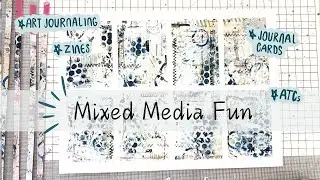 Mixed Media Fun - Make lots of Different Things this Way! + FREEBIE #mixedmedia #junkjournalideas