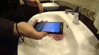 Sony xperia Z купание в раковине