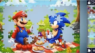 Mario & Sonic’s Peaceful Picnic 🧺💙#Mario #Sonic #Friends puzzlestorm01 