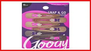 Great product -  Goody Metal Contour Hair Snap Clips - 6 Count, Brunette Assorted Colors - Just Snap