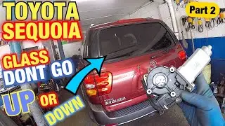 Toyota Sequoia  rear trunk window motor test and replace Part 2