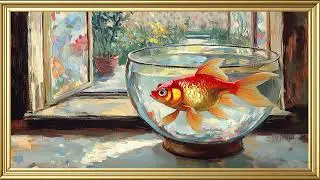 Tranquil Matisse Goldfish Bowl | 2 Hour 4K Screensaver | Frame TV Art