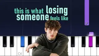 JVKE - this is what losing someone feels like  (Piano tutorial)