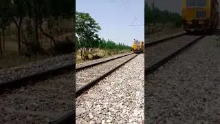 Power in Motion: Epic Train Arrival on Tracks! #shorts