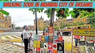 Walking in Streets of Mumbai, CST Railway Station to Flora Fountain Colaba Gateway of India