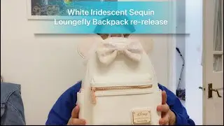 White Iridescent loungefly backpack re-release🇬🇧