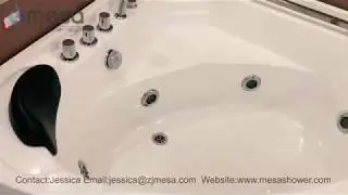 Two Person Luxury Acrylic Corner Whirlpool Massage Jetted Jacuzzi Hot Bath Tub Bathtub C 410 by Mesa