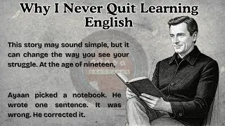 Why I Never Quit Learning English | New ,Simple & Interesting Practice Story | Easy English Practice