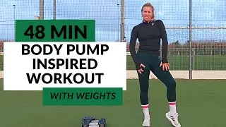 48 MIN Total Body Pump 🔥 Strength & Tone - With Weights - Full body Workout