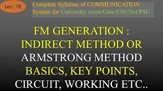 Indirect Method or Armstrong Method of FM Generation | COM SYS | R K Classes | Hindi | Lec 78 |