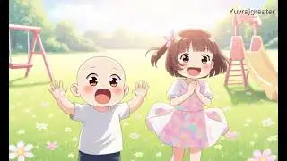 Cute Kids Cartoon Anime 🌈 Fun Playground Animation | AI Video