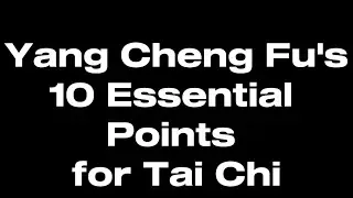 ‘Suspend the Crown’ | Yang Cheng Fu’s First Tai Chi Principle