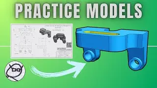 2D to 3D CAD PRACTICE MODEL-  Drawing to Model exercises for Onshape, SolidWorks  - LATCH LOCK