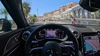 Southern France Relaxing Coastal Drive: Monaco to Nice | Mercedes SL63 | 4K ASMR POV Scenic Drive