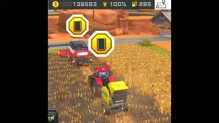 Harvesting Wheat, Making Straw Bales And Unloading In FS 18 | FS18 Gameplay | FS18 Timelapse #shorts