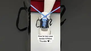 How to lace your Jordan 4 Retro Thunder #lace #foryou #sneakerhead #jordan #vibes #fyp #shoes