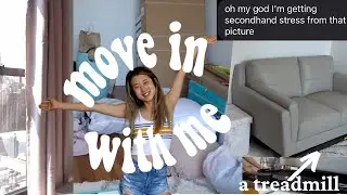 NYC studio apartment Move In | w/ small space organization tips
