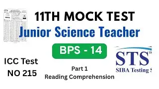 11th Mock Test || JST BPS 14 || STS Exams || Reading Comprehension || ICC Test No 215 ||