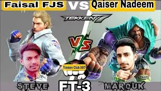#tekken7 #jdcr #knee Faisal FJS(Steve)VS Qaiser Nadeem (Marduk) {FT-3}