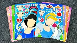 [🍒paper diy🍒] Amazing DISNEY PRINCESS Collection 👑 Elsa, Rapunzel, Ariel | Oddly Satisfying ASMR