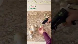 Christmas ball garland decorating ideas #christmas #diyonabudget