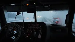 ASMR TRUCKING! 6 Minutes  Of A Quiet Drive Through A Blizzard