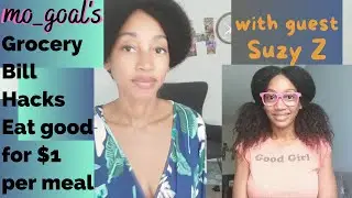 $80-100 per month grocery food bill, healthy $1 meals