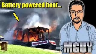 UK: Battery powered CANAL BOAT catches fire | MGUY Australia