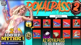 Royal Pass A2 Leaks | 1 To 100 RP Leaks | Free Vehicle Skin Upgrade UPm45 | 2 Mythic Outfits | PUBGM