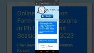 How to apply in DOW University of Health Sciences? Online Application for Admission in Postgraduate