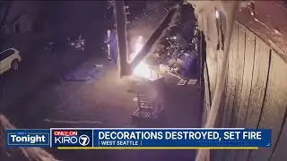 Man sets Halloween display on fire, neighbors rush to help