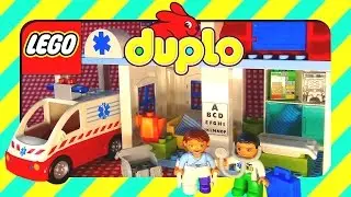 Toys LEGO Duplo Hospital with Ambulance and doctors unboxing, Legos Duplo blocks sets in Lego videos