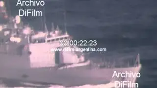 DiFilm - Corbeta misilistica ARA Granville navegando en el mar 1981