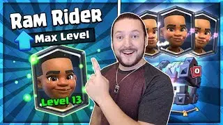 FULLY MAXED RAM RIDER GAMEPLAY! INSANE GEMMING SPREE! Clash Royale Legendary Kings Chest Opening
