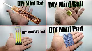 DIY Mini Cricket Kits | how to make cricket bat, ball, wicket, pad at home | diy cricket equipment |