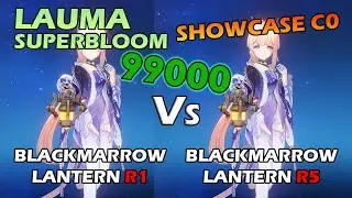 LAUMA SUPERBLOOM: KOKOMI CON LA BLACKMARROW LANTERN R1 VS R5 (GENSHIN IMPACT)