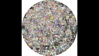Glitter Creations Switzerland - Holographic silver chunky mix