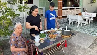Bữa cơm gia đình sau bao ngày không về nhà cùng cha vợ và nội