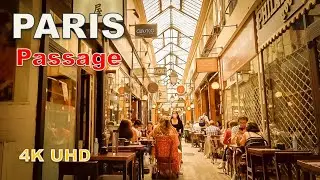 Paris walking Tour - Passage des Panoramas to Passage Choiseul [4K]