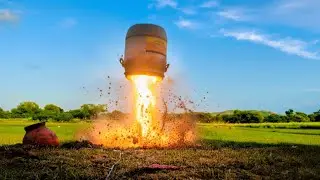MEGA DRUM ROCKET! | Calcium Carbide + Water Experiment- RECORD TOD DIYA😱