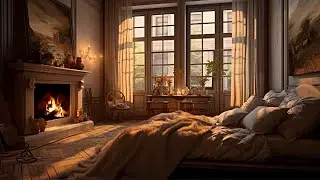 1 Hour Cozy Fireplace Ambience | Crackling Fire Sounds for Sleep & Relaxation