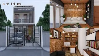 Kantor Minimalis di Lahan 4 x 14 m 2 Lantai