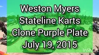 Weston Myers races Clone Purple Plate at Stateline Karts on July 19, 2025